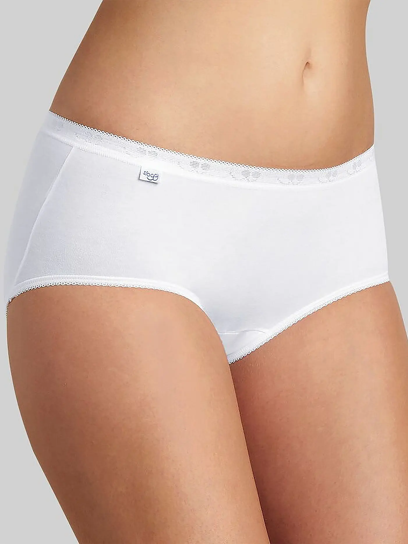 SLOGGI | Midi-Slip "Basic" 4-er (Schwarz) | weiss